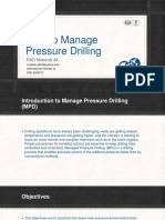 Intro To Manage Pressure Drilling: RAO Mubarak Ali