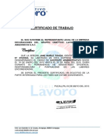 CertifGFGFicado de Trabajo Lavoro