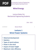 Wind Energy: Lecture Notes For Mechanical Engineering Students