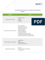 Modulos y Temas Que Ofrece Arl Sura en El Colegio Gestion Del Riesgo