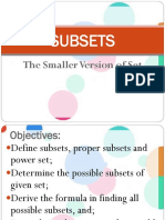 Subsets: The Smaller Version of Set