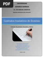 Contratos Traslativos de Dominio.