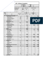 AFE - Drilling & Completion: Well Program