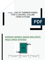 First Law of Thermodynamic in Open System