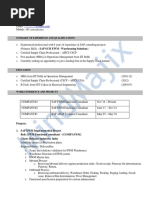 SAP EWM Sample Resume 1