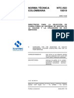 NTC-IsO10019. Directrices para La Selección de Consultores de SGC y Utilizacion de Sus Servicios