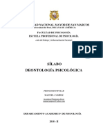 Deontología Psicológica - Dr. Manuel Campos Roldan Ciclo VIII