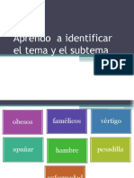 Aprendo A Identificar El Tema y El Subtema