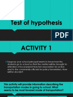 Test of Hypothesis