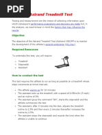 Astrand Treadmill Test Dan Bruce Treadmill Test