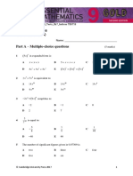 Emac Gold 2e Year 9 Ots Tests ch7 Indices Test B