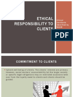 Ethical Responsibility To Clients