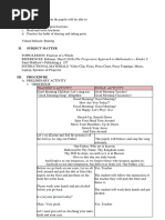 Detailed Lesson Plan - Fractions of A Whole For Kindergarten