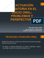 16va Sesión La Actuación Probatoria en El Juicio Oral - Problemas y Perspectivas