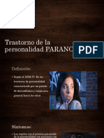 Trastorno de La Personalidad PARANOIDE