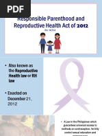 Responsible Parenthood and Reproductive Health Act of 2012