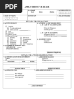 CSC Form - Leave Application