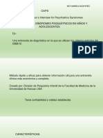 Entrevista para Síndromes Psiquiátricos en Niños y Adolescentes