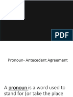 Pronoun Antecedent Agreement