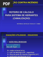 Roteiro Calculo Rede de Hidrantes