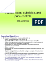 Indirect Taxes Subsidy and Price Control