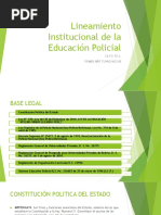 Lineamiento Institucional de La Educación Policial