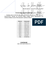 Declaração de Faturamento (12 Últimos Meses) 