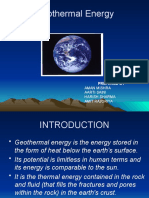 Geothermal Energy: Prepared by Aman Mishra Aarti Saini Harish Sharma Amit Rajoriya