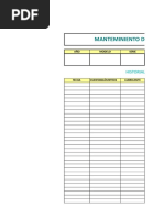 Plantilla para El Mantenimiento de Vehiculos en Excel