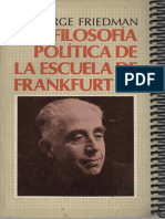 Friedman George La Filosofia Politica de La Escuela de Frankfurt PDF