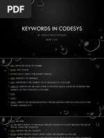 Keywords in Codesys