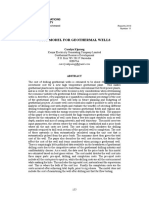 Cost Model For New Geothermal Wells