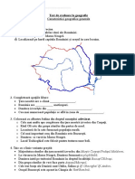 Test Evaluare Geografie