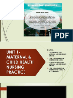 Unit 1-Maternal & Child Health Nursing Practice