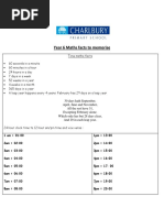 Year 6 Mental Maths Facts