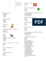 Soal Bhs Inggris Kelas 1 SD Semester 1