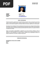 Curriculum Vitae - Ana Vega