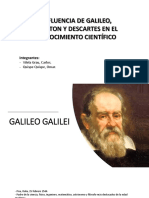 Influencia de Galileo, Newton, Descartes en El Conocimiento Científico