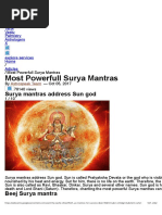 Surya Mantras - Most Powerful Surya Mantra