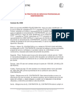 Contrato para Prestación de Servicios Profesionales Independientes