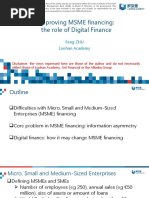 Session 2-1: Improving SME Financing: The Role of Fintech by Feng Zhu