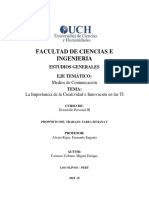 Ensayo Argumentativo - La Importancia de La Creatividad en La Innovación