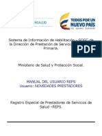 Manual Usuario REPS - NOvedades Prestadores