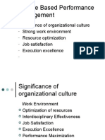 Culture Based Performance Management