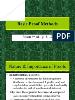 Basic Proof Methods: Rosen 6 Ed., 1.5-1.7