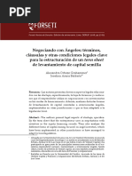 Condiciones Legales para Estructurar Levantamiento de Capital Semilla (Orbezo 2018)