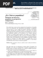 Hawkins - Is Chávez Populist. Measuring Populist Discourse in Comparative Perspective (1) ES