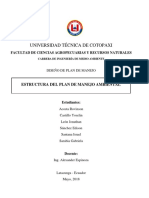 Estructura Del Plan de Manejo Ambiental