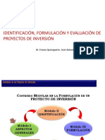 Identificación, Formulación y Evaluación de Proyectos de Inversión