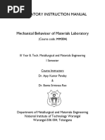 Mechanical Behavior of Metals Lab Manual